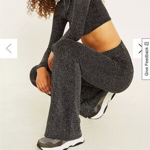 Urban Outfitters Sparkly Black Flare Leggings